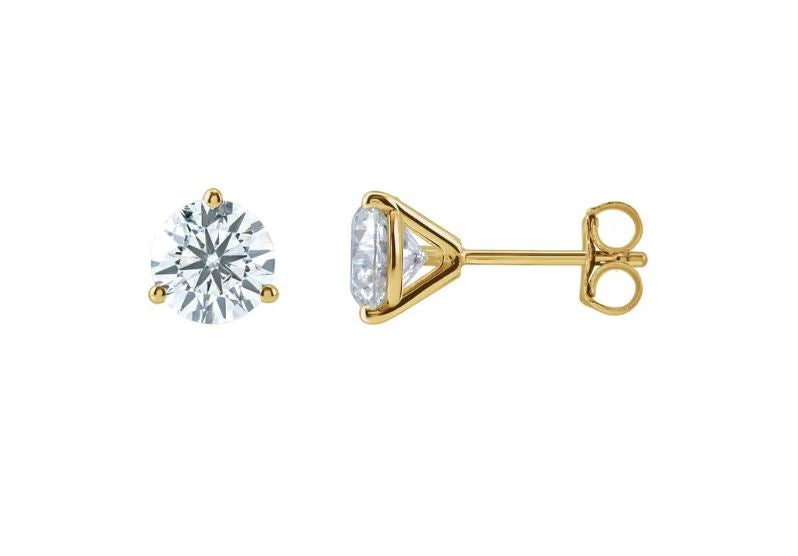 .75ctw-5.00ctw Lab Diamond Martini earrings, 14k yellow- Select Diamond Size