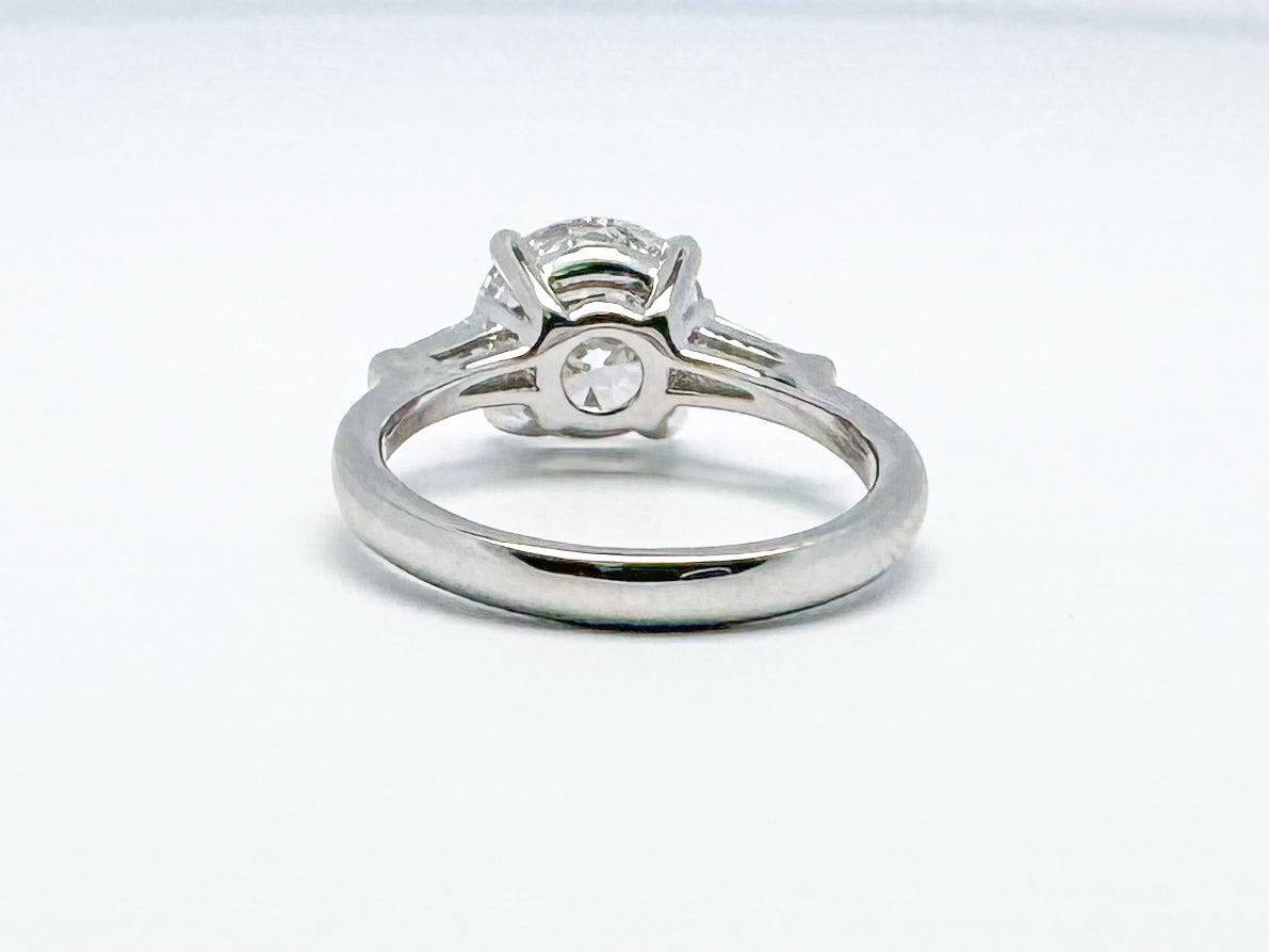 14kw 3.50 tw lab grown engagement ring