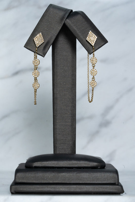 Diamond Chain Earrings