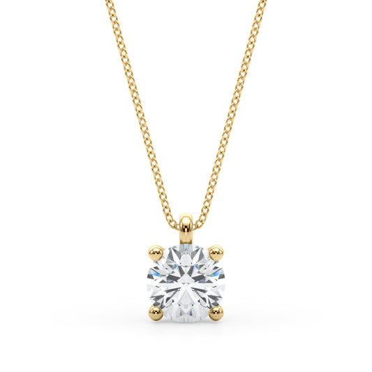 .75ct-3.00ct Lab Diamond Pendant, 14k yellow-Select Diamond Size