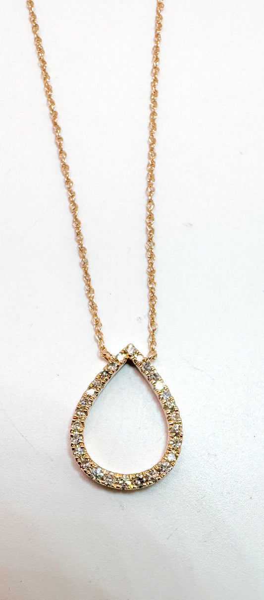 10K, .10 DTW Natural diamond pendant.