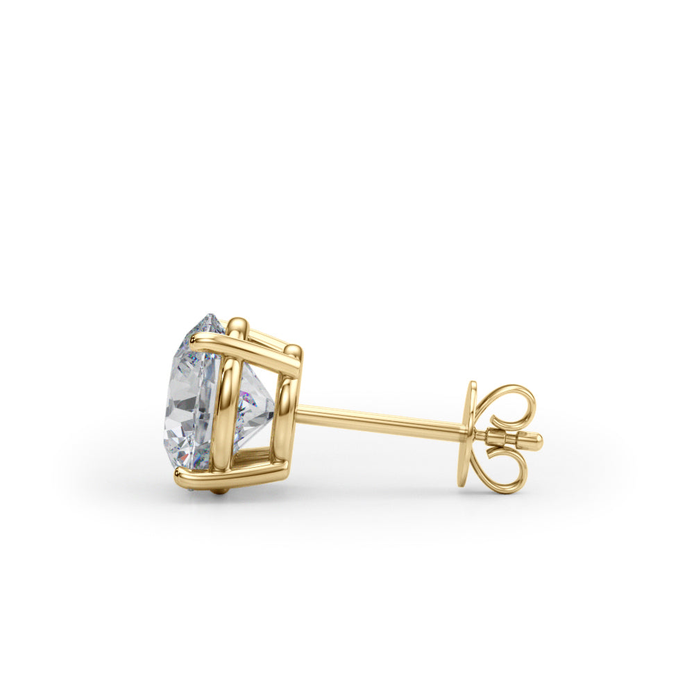 3.00ctw lab diamond earrings 14k yellow
