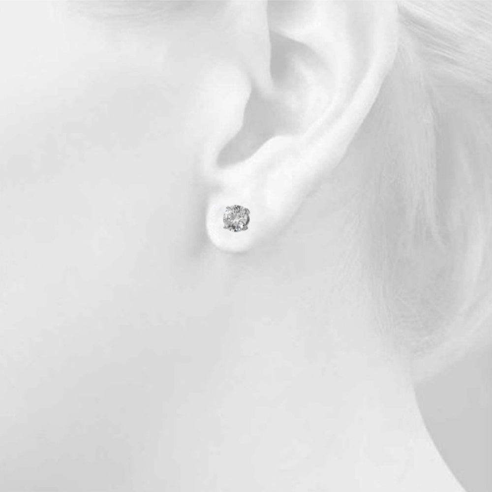 2.00ctw lab diamond earrings 14k white gold
