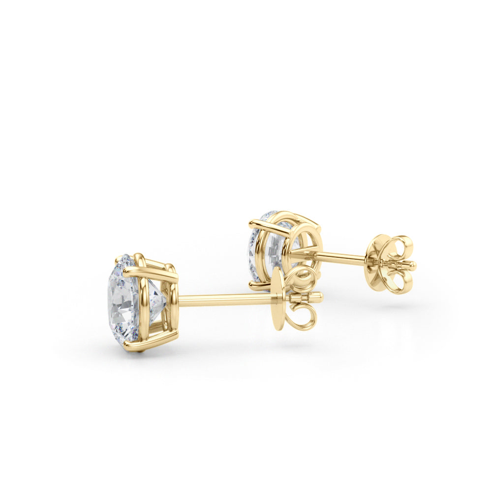 2.00ctw lab diamond earrings 14k yellow gold
