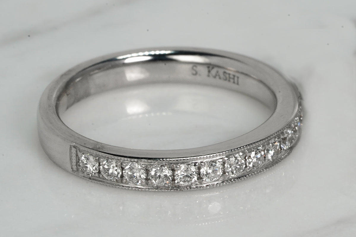 Diamond Pave Wedding Band