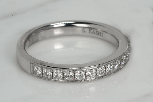 Diamond Pave Wedding Band