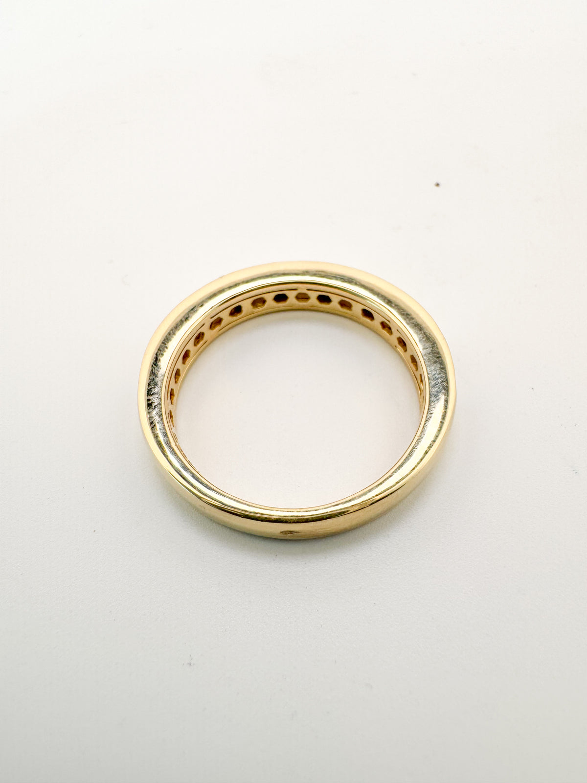 14k, yellow gold .83 dtw VS1 H-I  baguette band