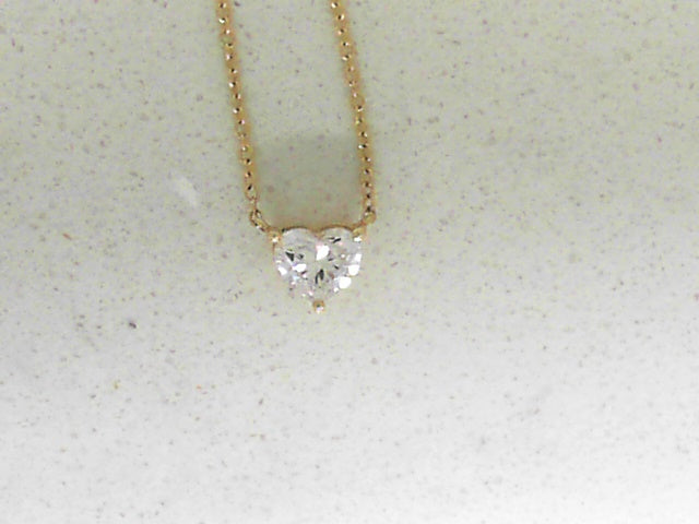 3/4 ct Lab Diamond Heart Necklace