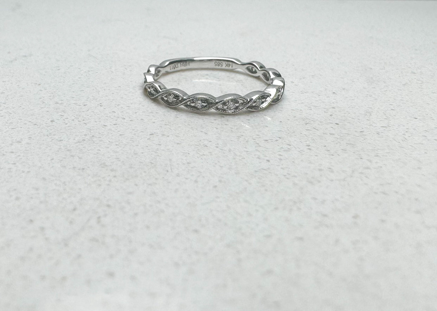 White Gold Stackable Band