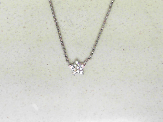 Tiny diamond star pendant