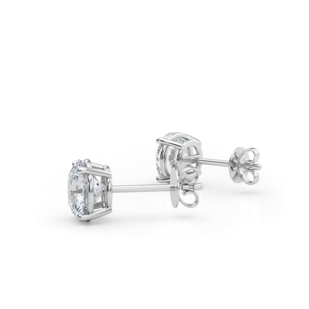 2.00ctw lab diamond earrings 14k white gold