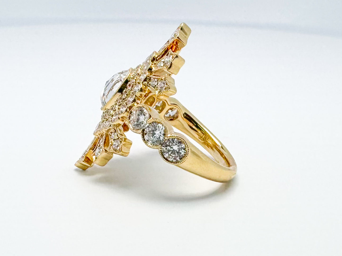 14k Lab grown custom diamond ring