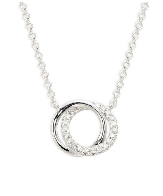 14kw, .07 dtw cicle diamond pendant