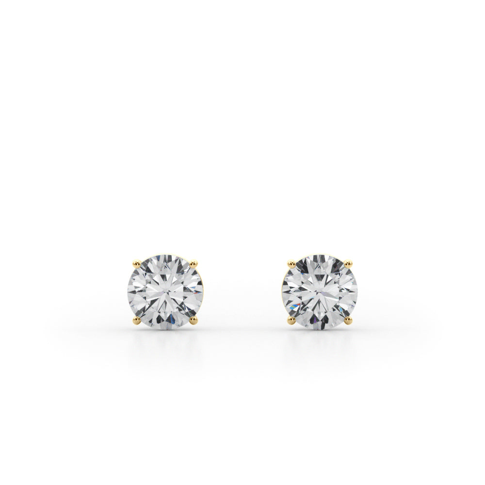 1.00ctw lab diamond earrings 14k yellow gold