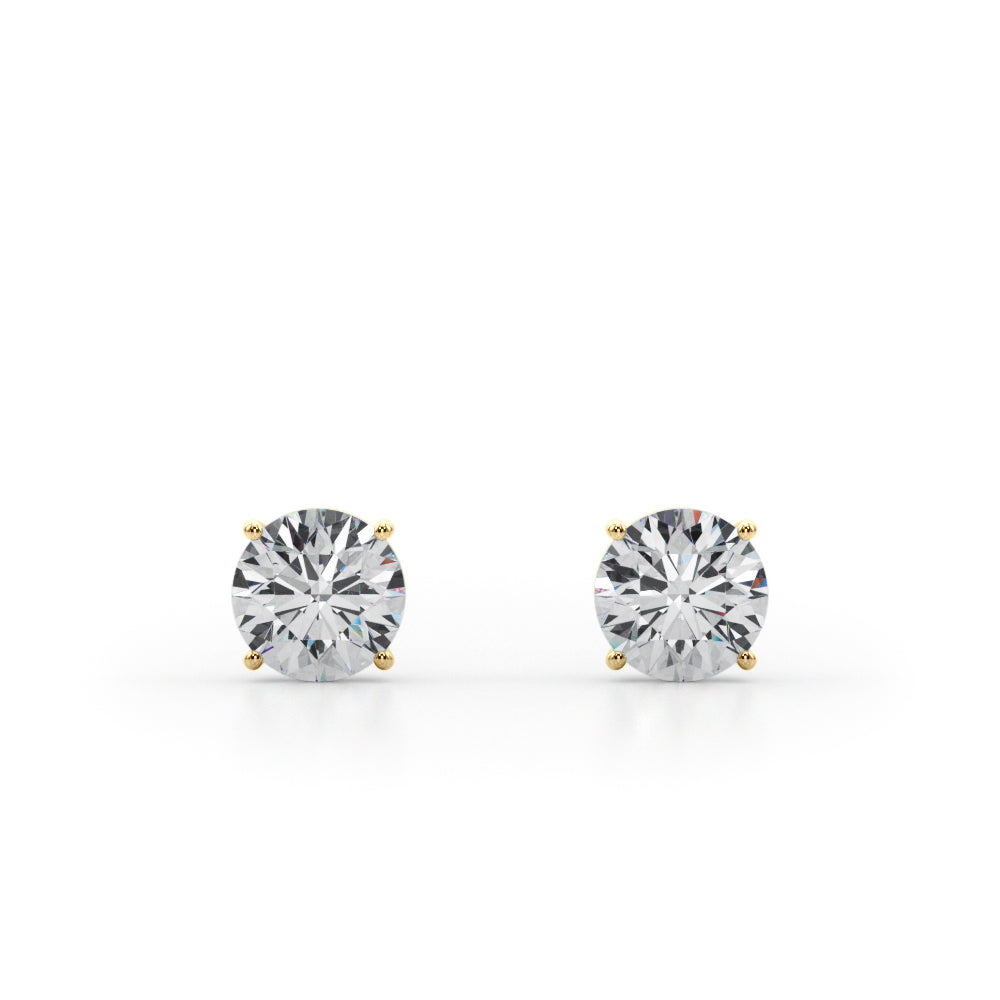 1.50ctw lab diamond earrings 14k yellow gold