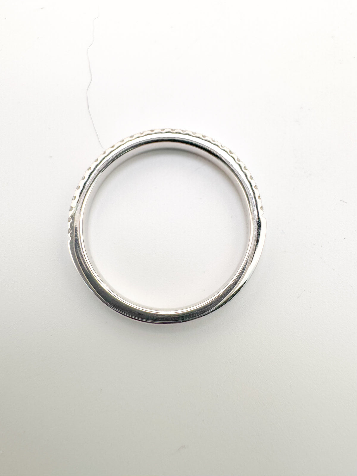 14K, White gold double row diamond band .30 carat total weight.
