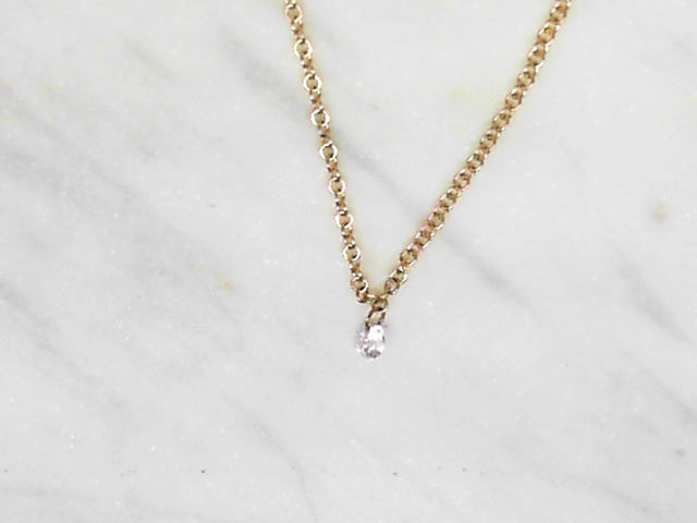 Tiniest Drilled diamond accent chain