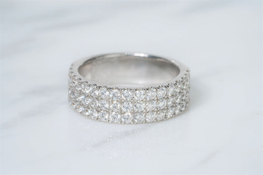 Three row diamond flat band