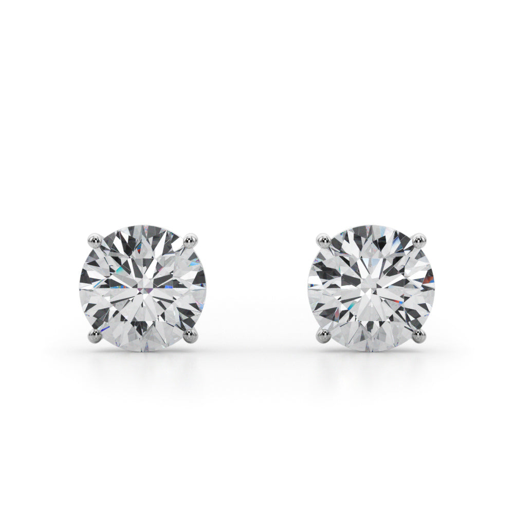 4.00ctw lab diamond earrings 14k white gold