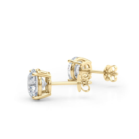 3.00ctw lab diamond earrings 14k yellow