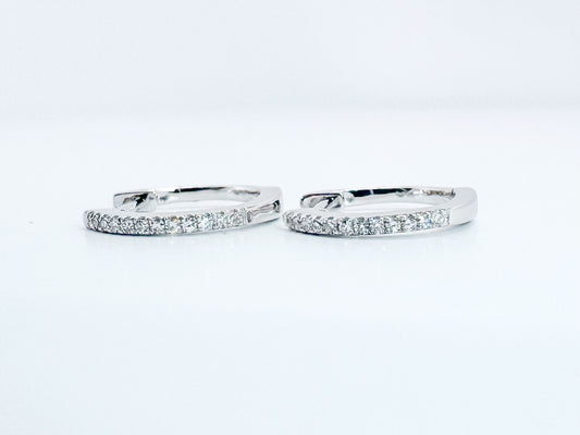 14K, white gold , .08 carat total weight