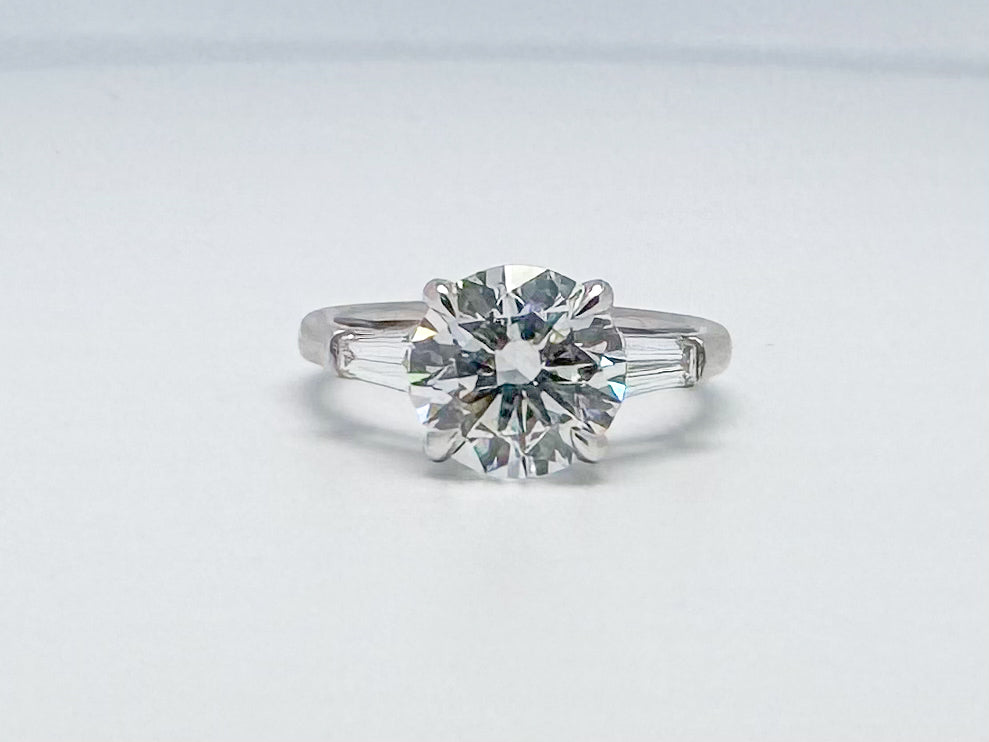 14kw 3.50 tw lab grown engagement ring