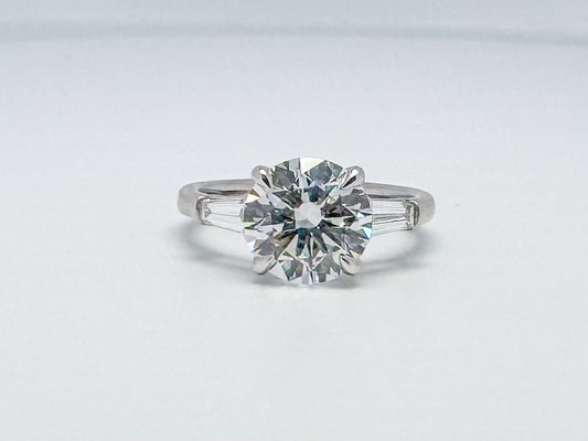 14kw 3.50 tw lab grown engagement ring