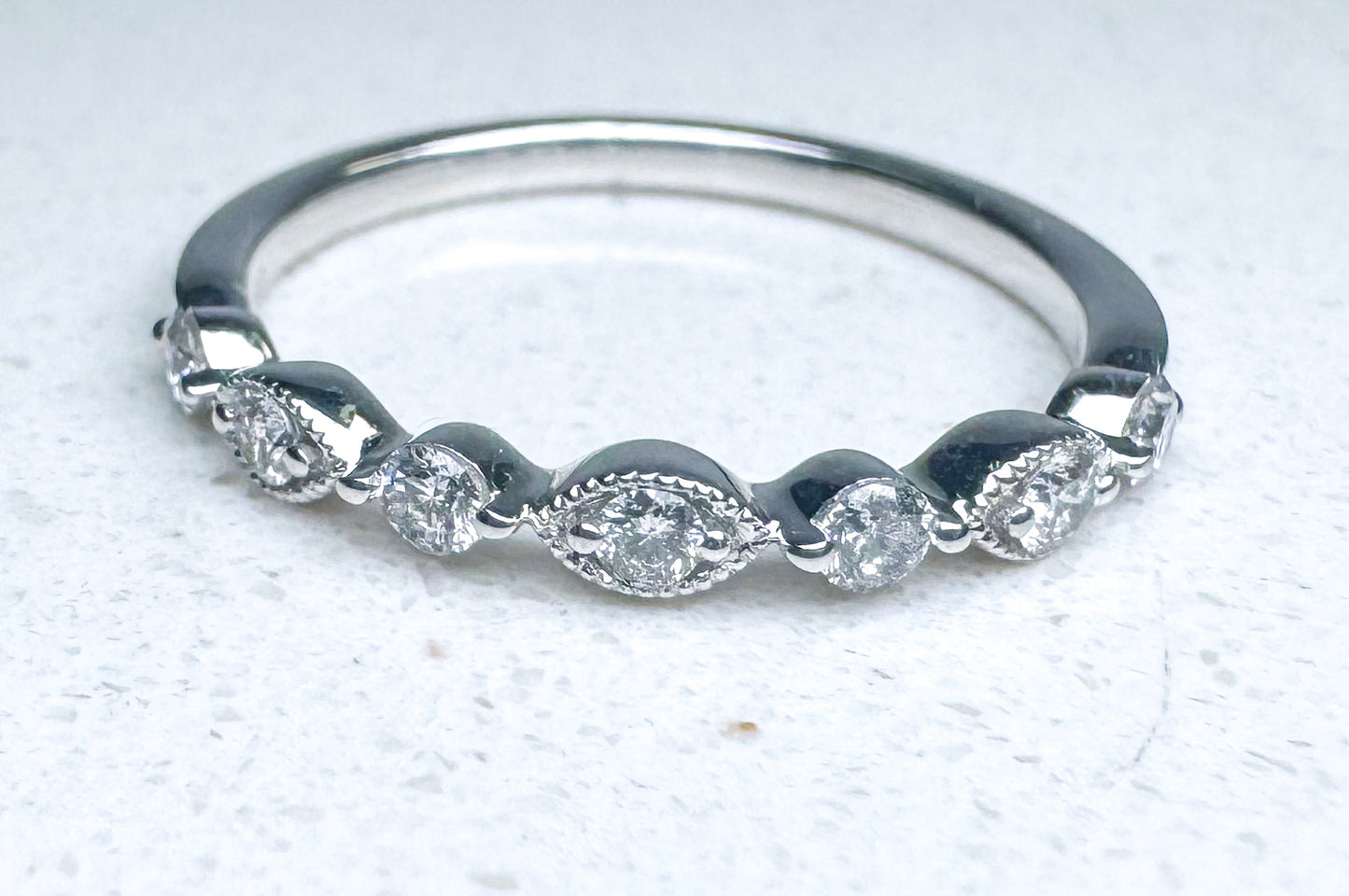 White Gold Stackable Band