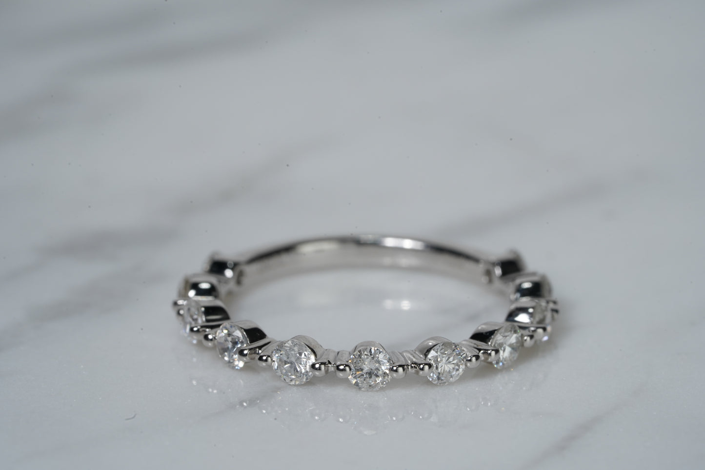 White Gold Bubble Diamond Band