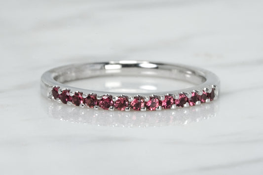 13 Stone Pink Tourmaline Ring