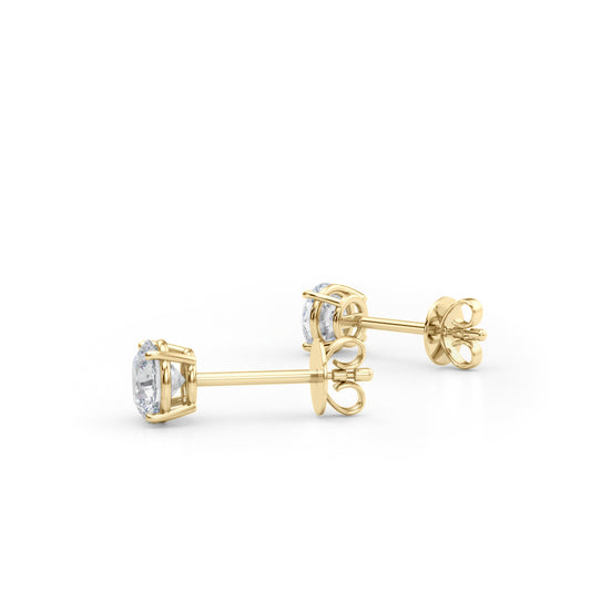 .75ctw lab diamond earrings 14k yellow gold