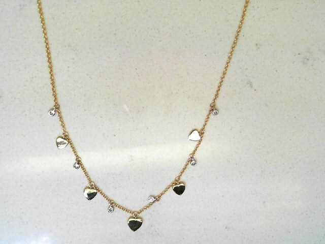 Heart and .11ctw Diamond Dangle Necklace