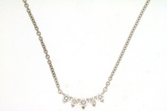 14k, White Gold, .21 carat total weight, Diamond Necklace