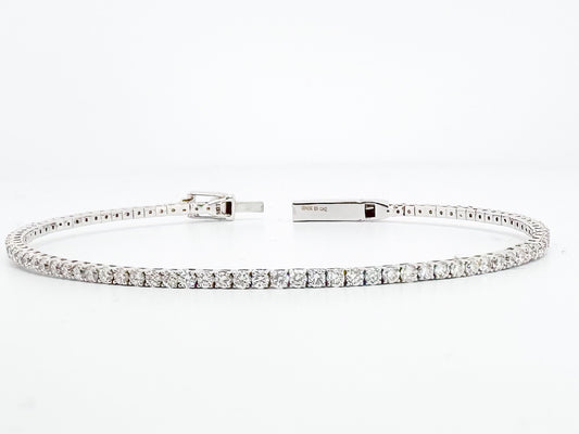 14KW 1.54 carat lab grown diamond flex bracelet. VS2 F-G