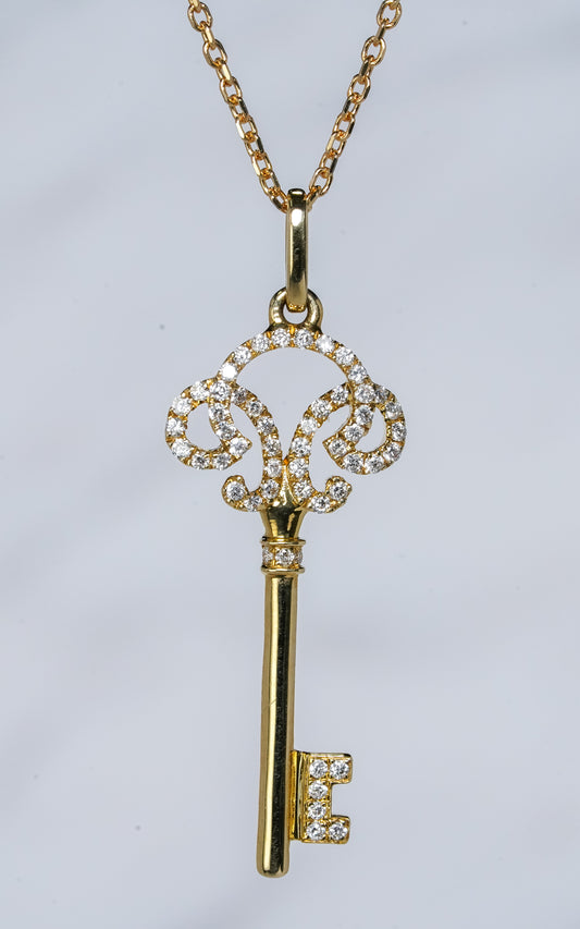 Diamond Key Pendant