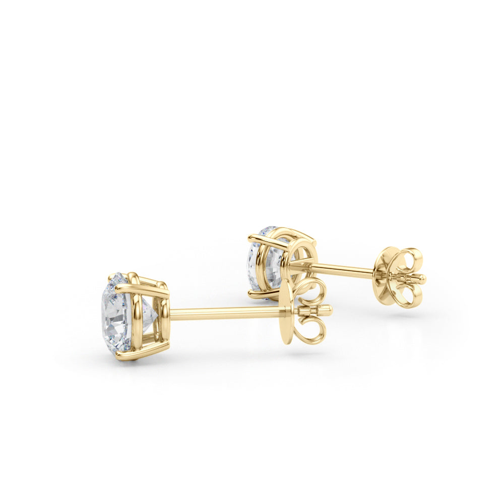 1.50ctw lab diamond earrings 14k yellow gold