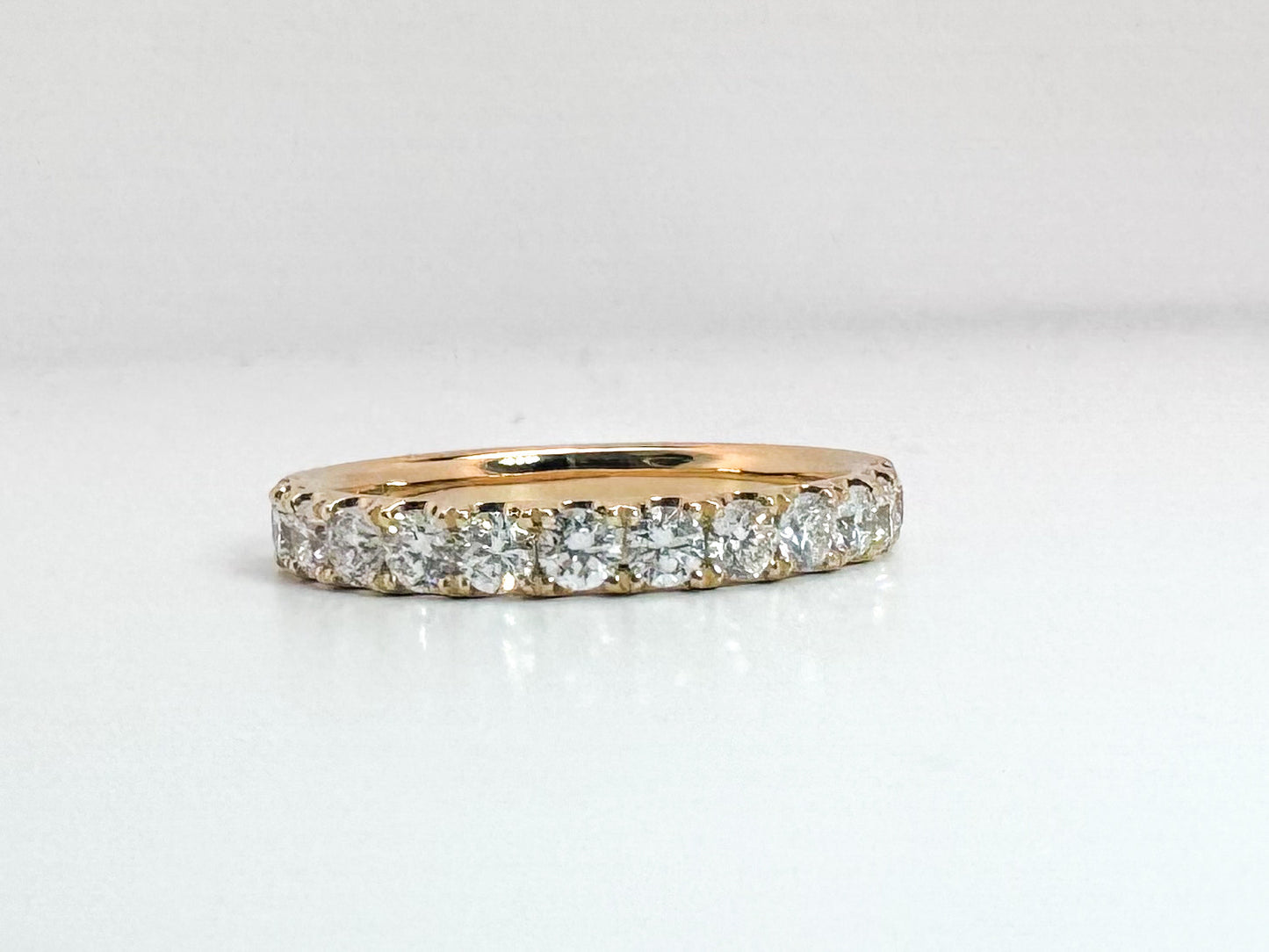 14k, yellow gold .78 diamond total weight wedding band