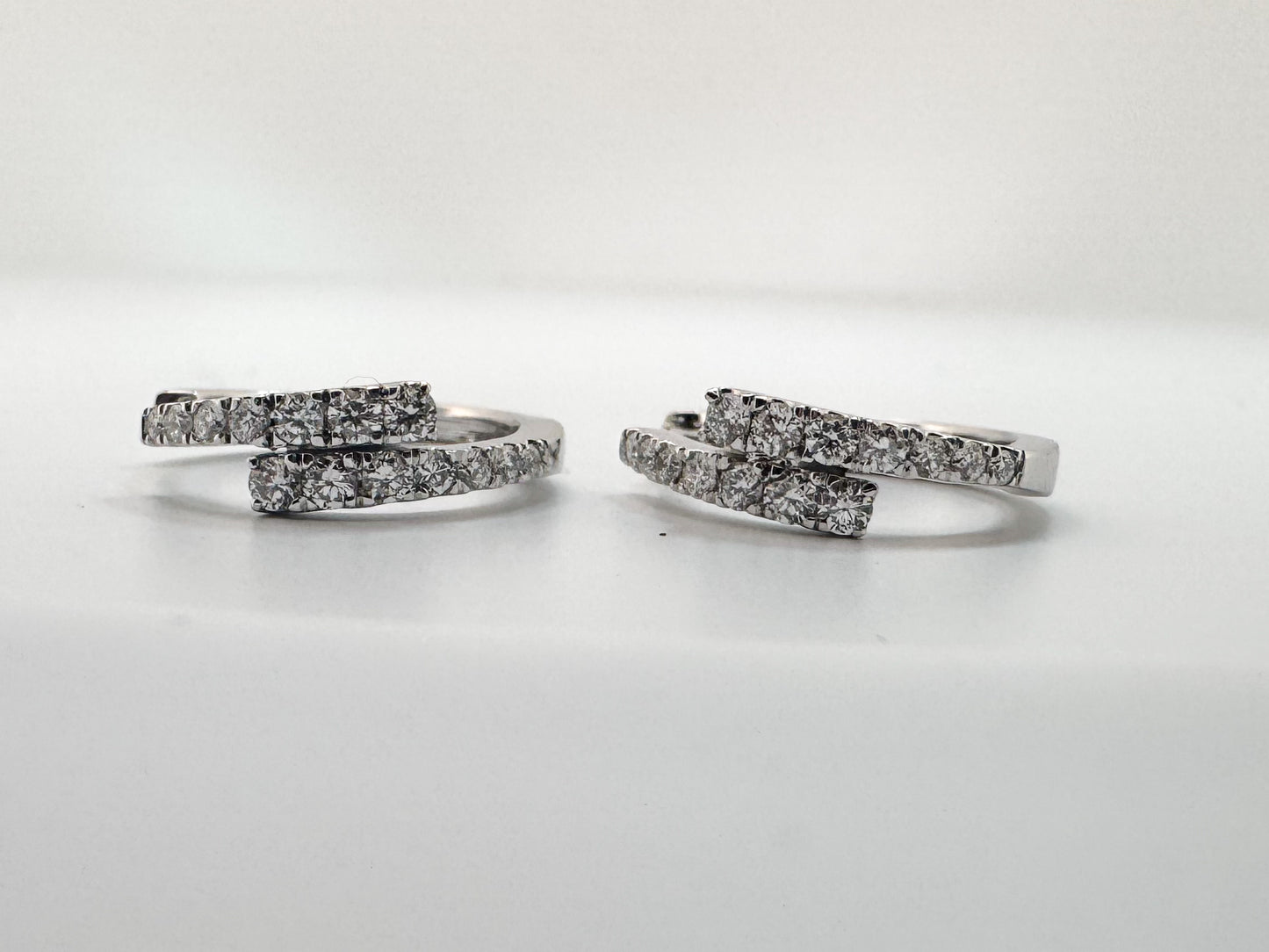 14kw .51 dtw pave hoop earrings