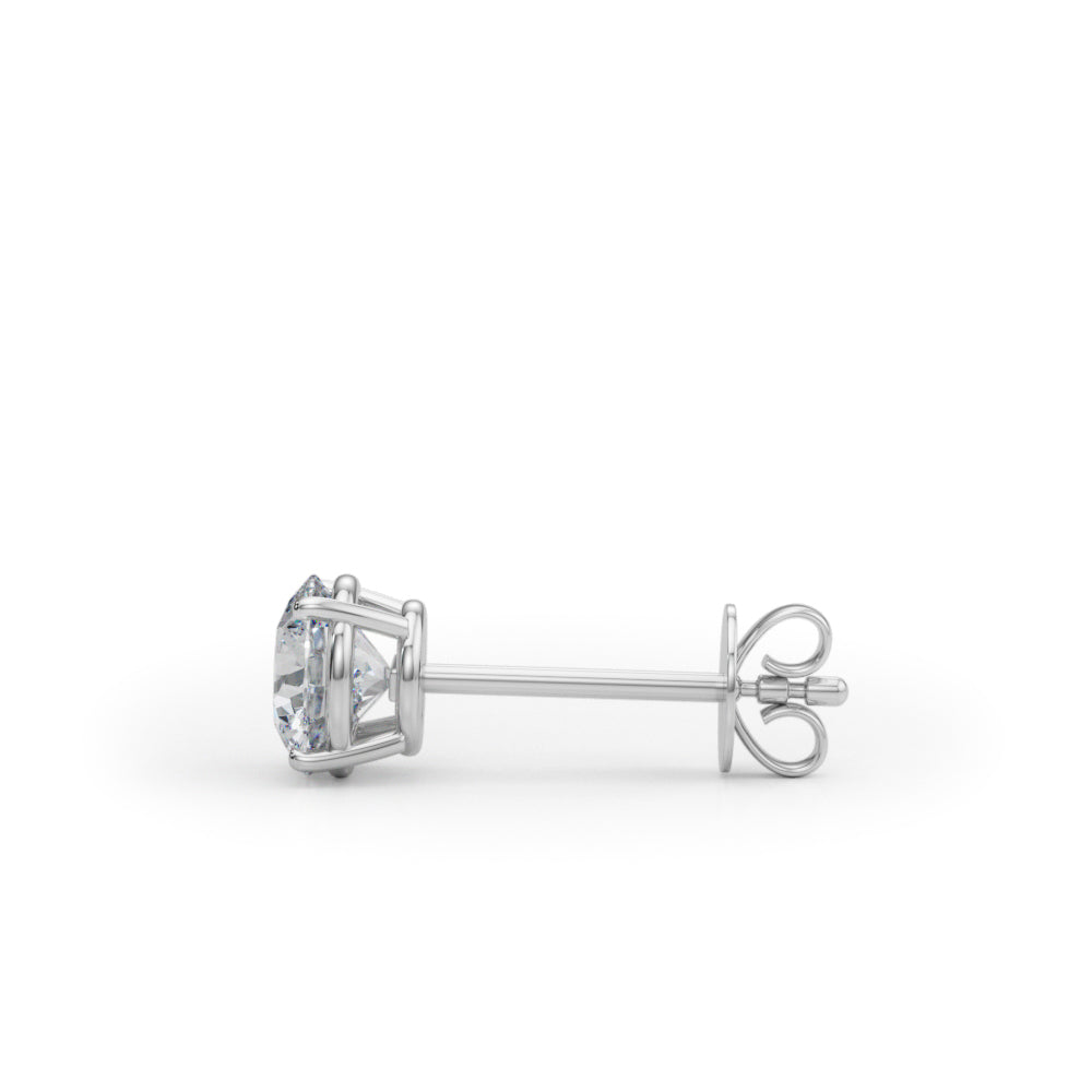 1.00ctw lab diamond earrings 14k white gold