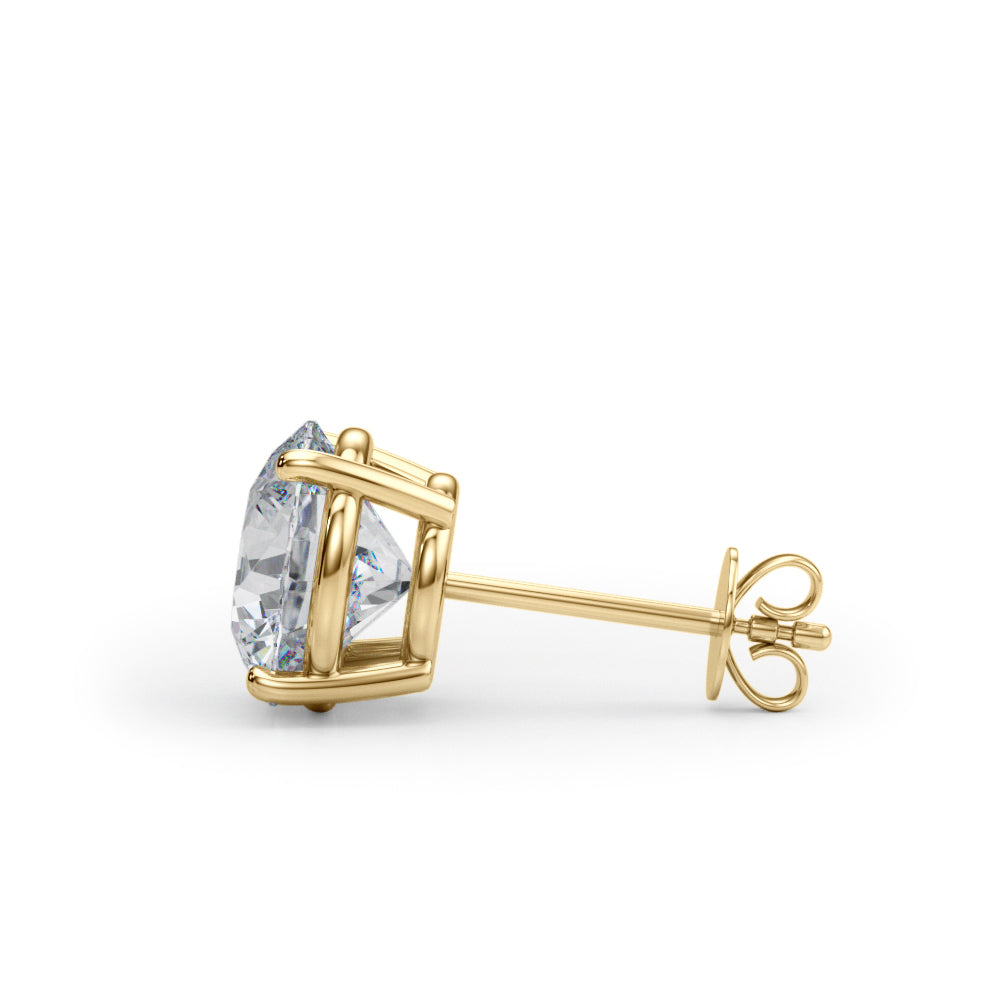 4.00ctw lab diamond earrings 14k yellow gold