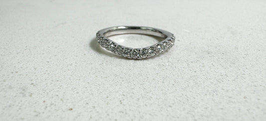 White Gold Curved Band