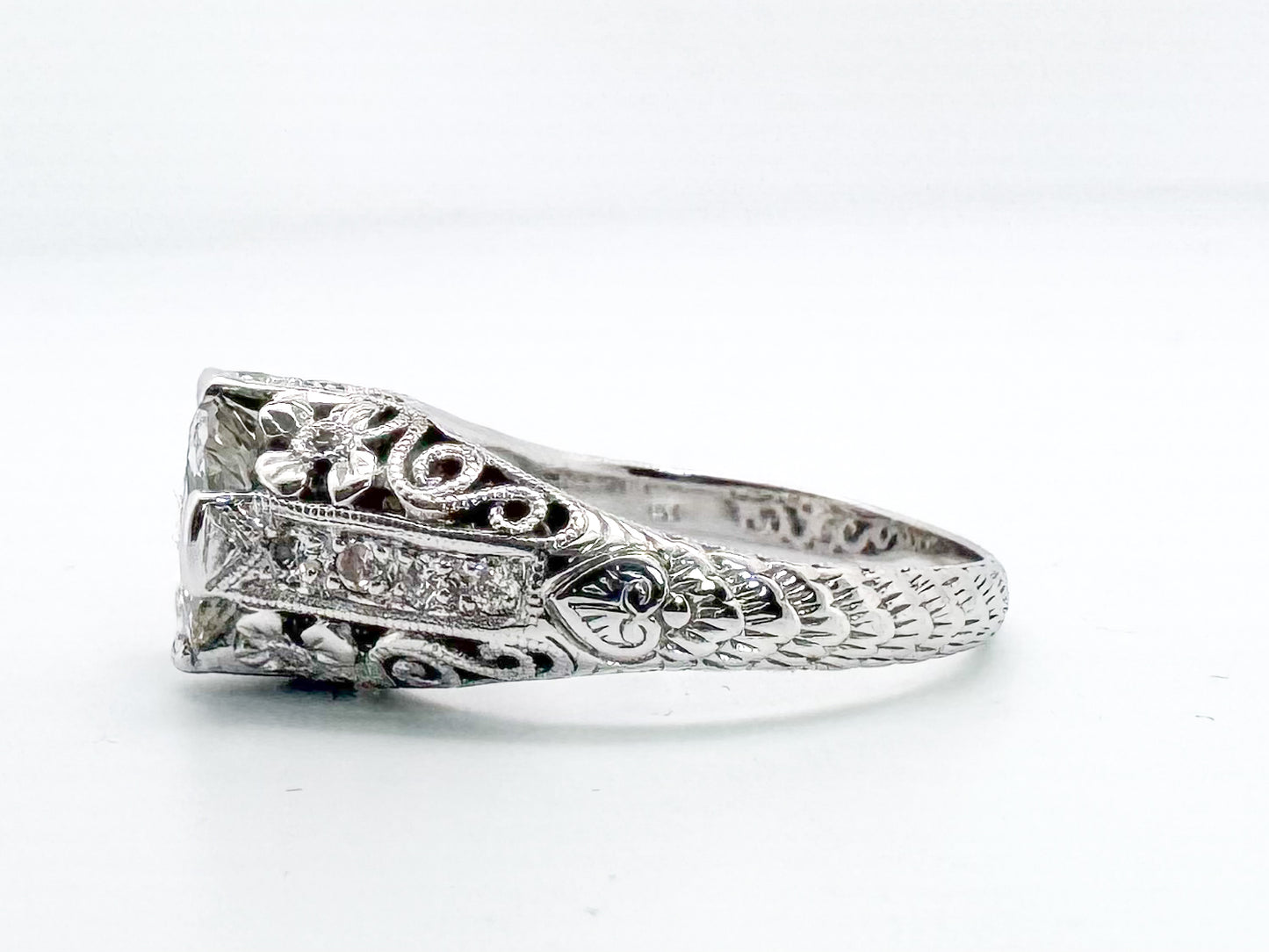 VINTAGE!!! 1.50 Old European cut set in a reproduction style vintage diamond ring.