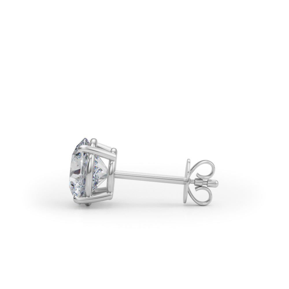 2.00ctw lab diamond earrings 14k white gold