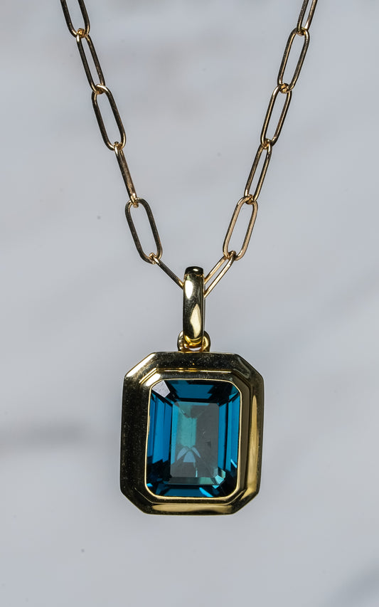 London Blue Topaz Pendant