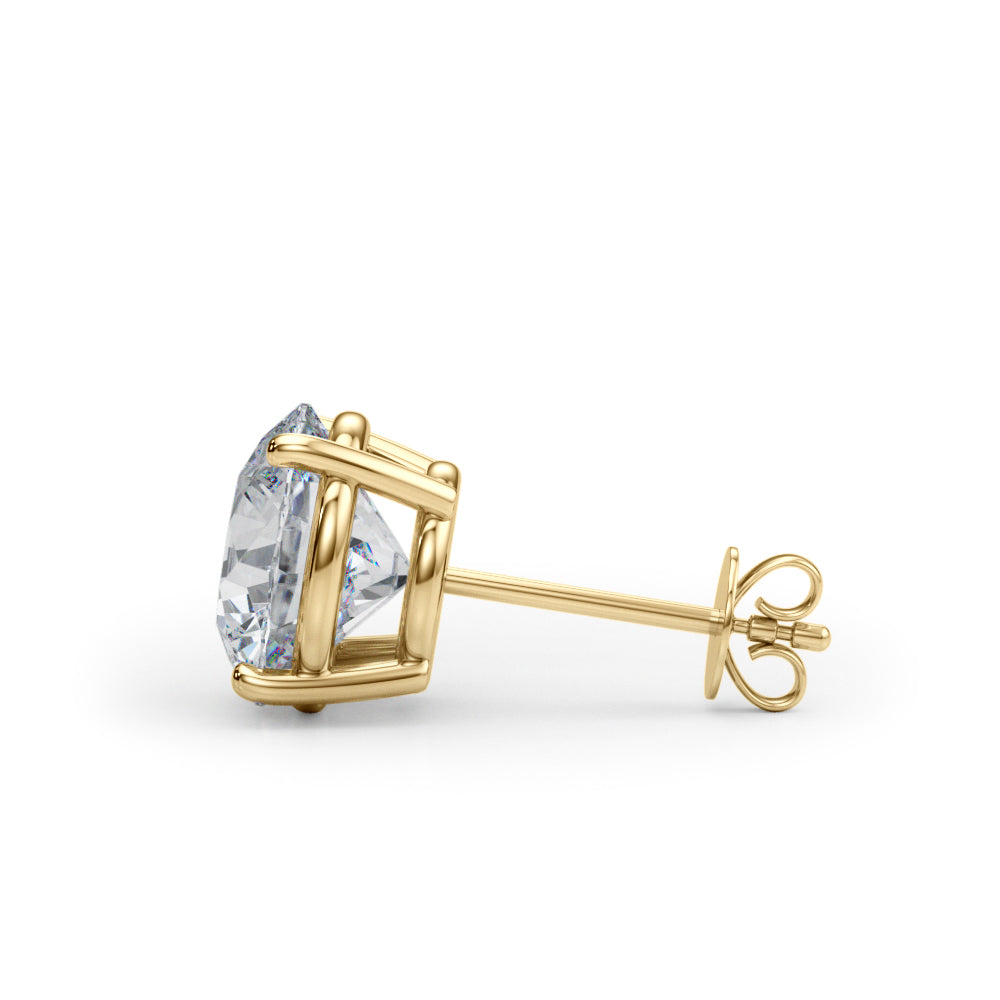 5.00ctw lab diamond earrings 14k yellow gold