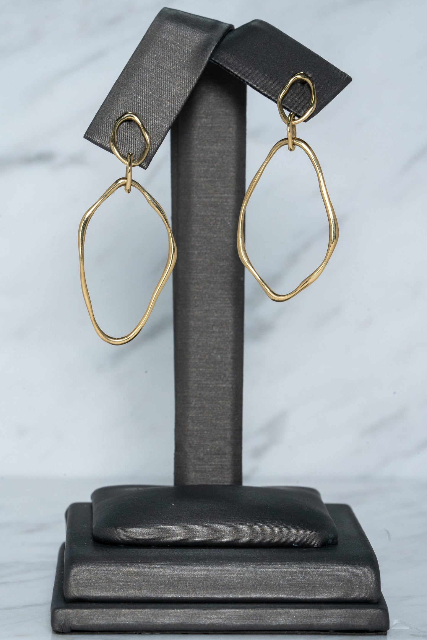 Hammered gold earrings