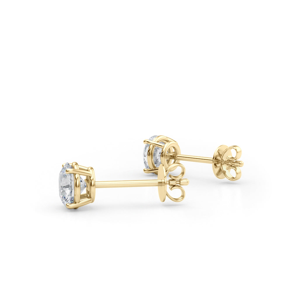1.00ctw lab diamond earrings 14k yellow gold