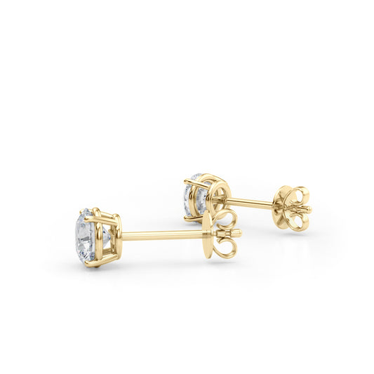 1.00ctw lab diamond earrings 14k yellow gold