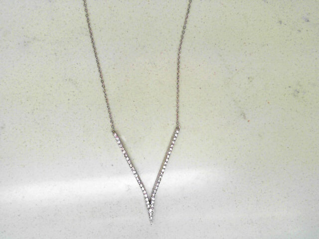 V shaped diamond necklace