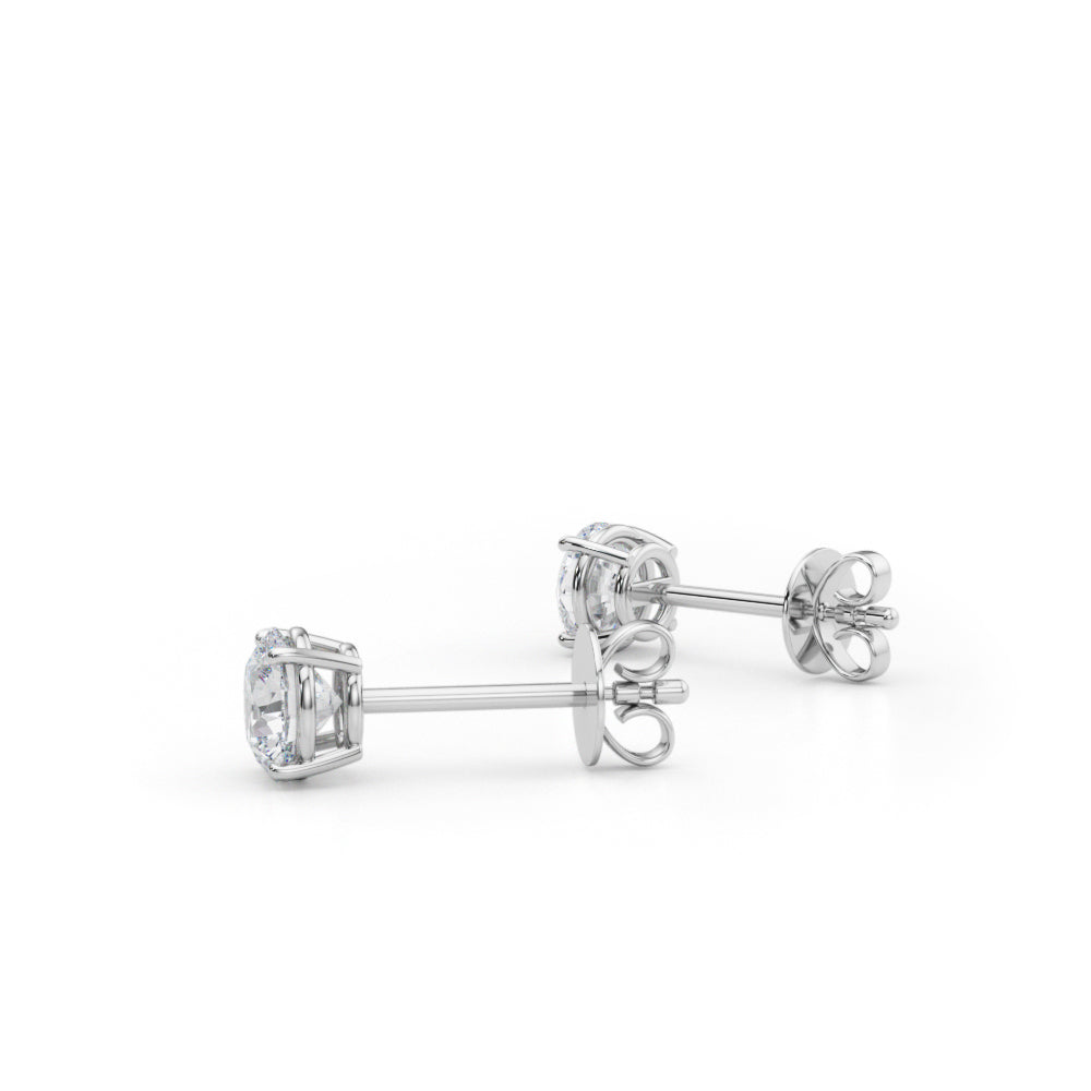 .75ctw lab diamond earrings 14k white gold
